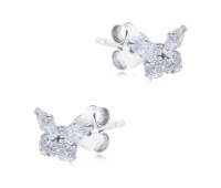 Butterfly Shaped Silver Stud Earring STS-6325